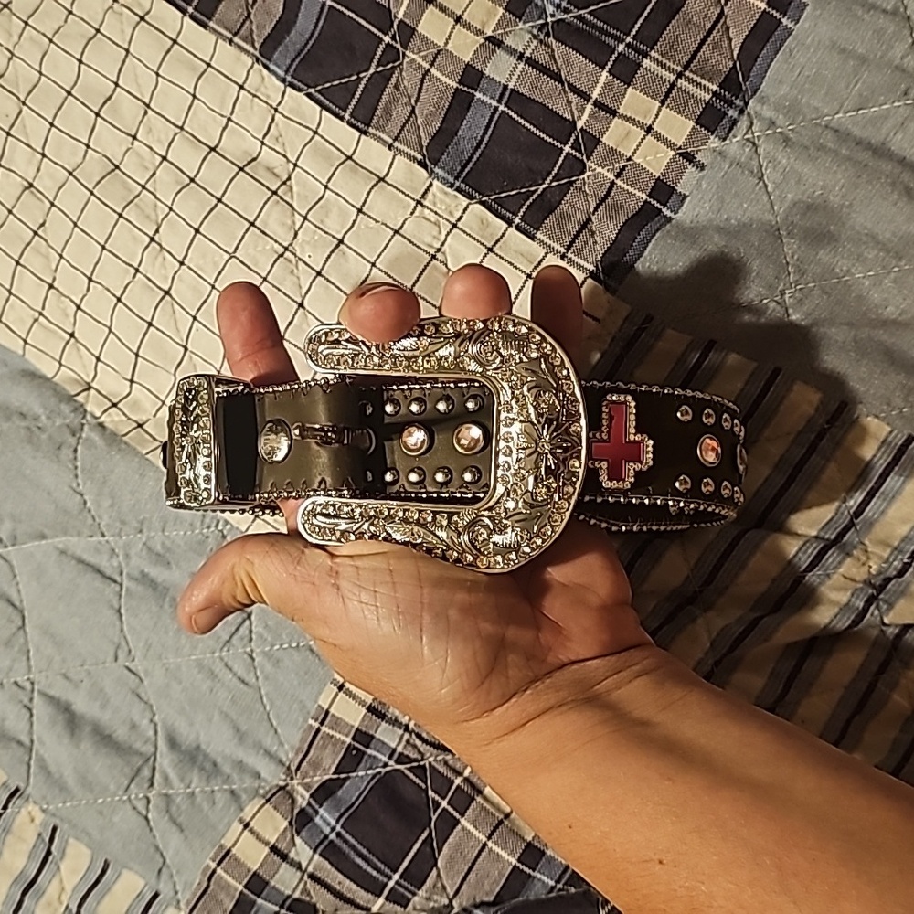 Girls Size 22 Nocona Western Bling Belt